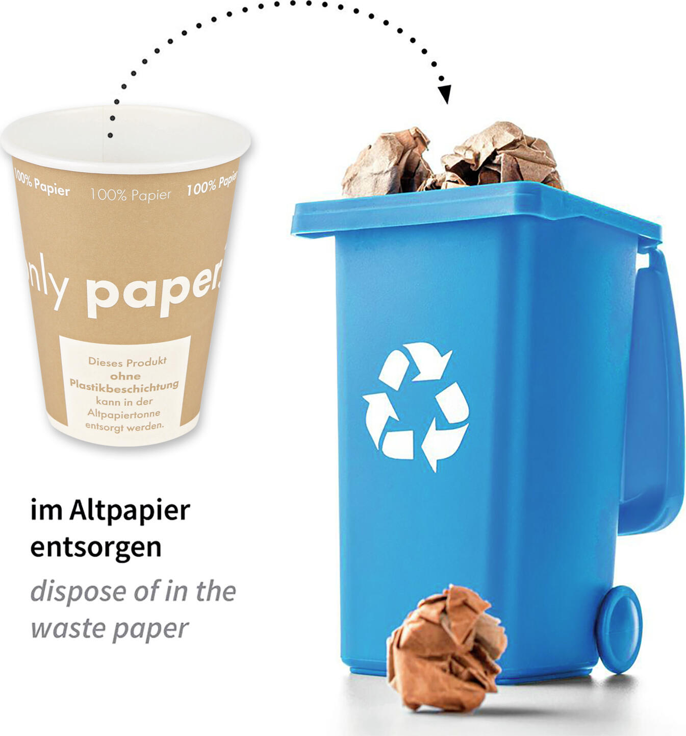 Одноразовые стаканы NATUREStar Only Paper, 250мл, коричневые, без пластика, из перерабатываемой плотной бумаги, набор из 50 штук