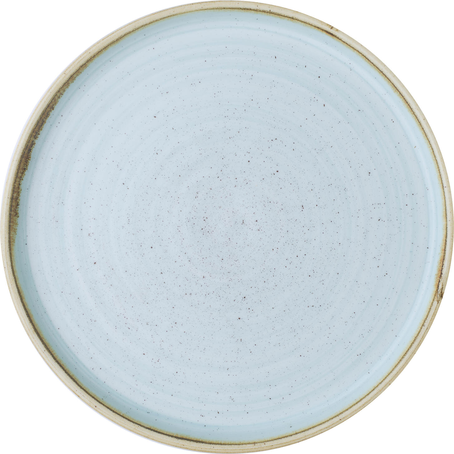 Set de 6 farfurii plate cu bord Churchill Stonecast Duck Egg, 21cm, Porțelan Super Vitrificat, Calitate Profesională Horeca