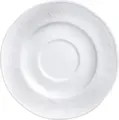 VEGA Minuett Espresso Saucers, White Porcelain with Filigree Relief, 11.5 cm Diameter, Dishwasher and Microwave Safe, Set of 6