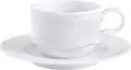 VEGA Minuett Espresso Saucers, White Porcelain with Filigree Relief, 11.5 cm Diameter, Dishwasher and Microwave Safe, Set of 6