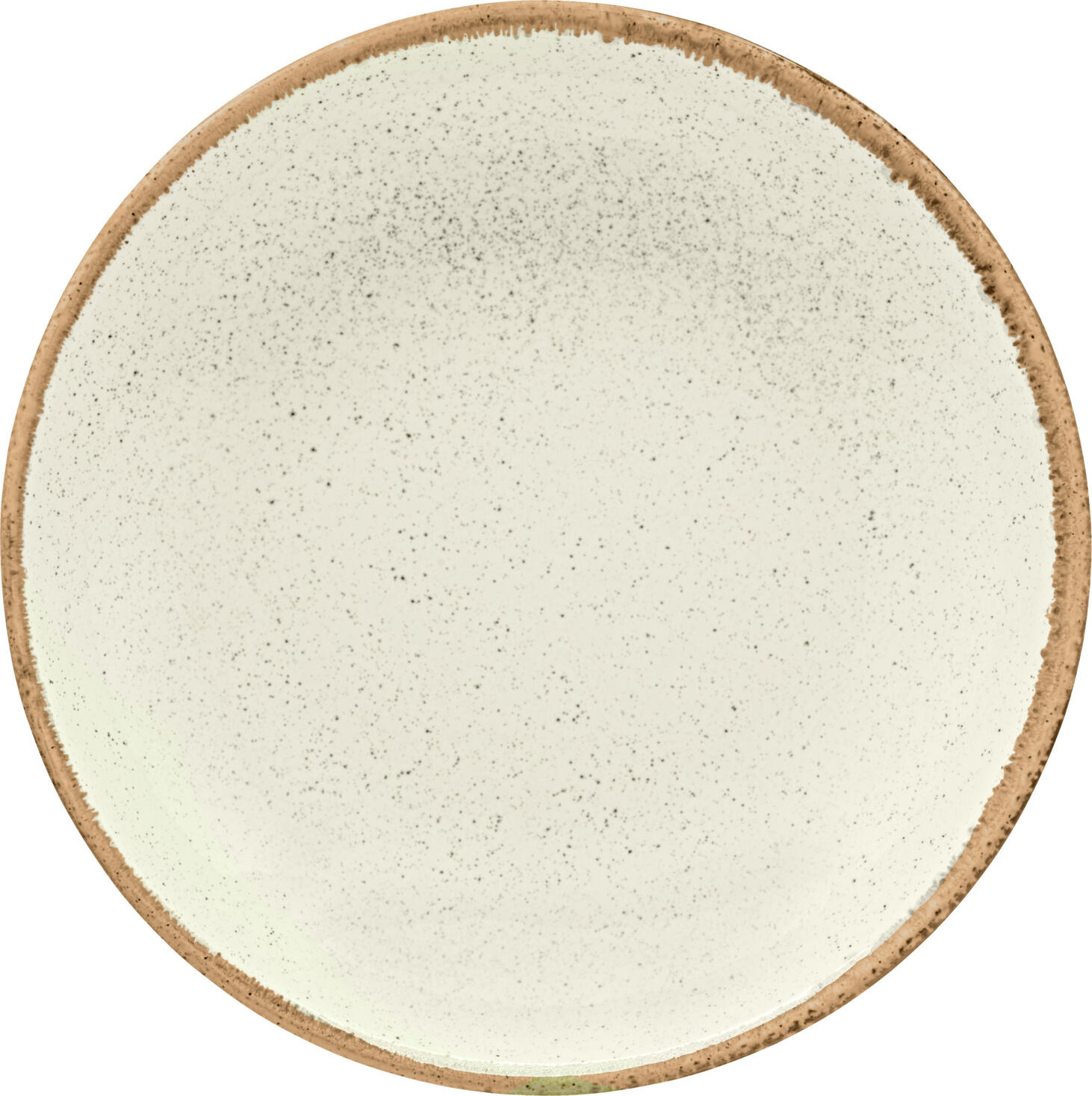 VEGA Sidina Porcelain Flat Plates, 24 cm Diameter, Beige, Round Coupe Shape, Professional Durable Stackable Dinnerware, Set of 6