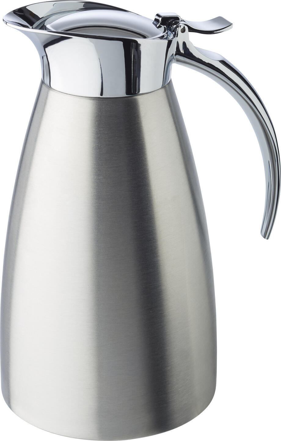 Termos APS ADVANCED, Cană Izolata din Inox, 0.6L, Perete Dublu, Mecanism de Turnare Automata cu o Singura Mana, Argintiu, Lavabil la Masina de Spalat