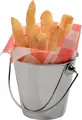 APS Snackholder Stainless Steel Serving Bucket, 330 ml, Silver, Round Stackable Snack Holder for Dips and Finger Food, 9x8.5 cm