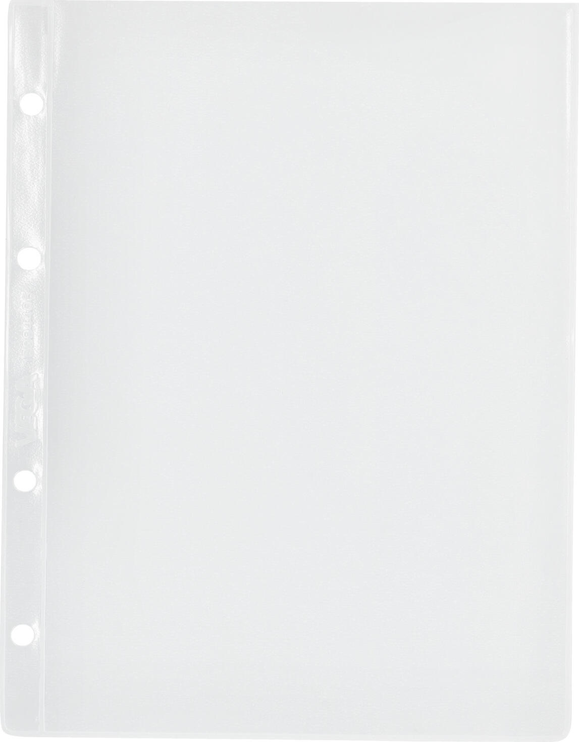 VEGA LUSINI Solutions GmbH Menu sleeves Speisekartenhülle Menu sleeves; A5; transparent; 10 piece / pack Speisekartenhülle; DIN A5; transparent; 10 Stück / Pack Transparent covers for menus with four holes: suitable for all menus with four book screws inside. Thickness 0.2 mm. Available in two sizes. Opening at the top, for insertion of insert sheets. Ten pieces per pack. Transparenthüllen für Speisekarten mit vier Löchern: geeignet für alle Speisekarten mit vier innenliegenden Buchschrauben. Stärke 0,2 mm. In zwei Größen verfügbar. Öffnung oben, zum Einschub von Einlegeblättern. Zehn Stück pro Packung.