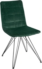 VEGA LUSINI Solutions GmbH Shell chair Milaria velvet, pack of 2 Schalenstuhl Milaria Samt, Gestell Metall Shell chair Milaria velvet, pack of 2; 60x51x88.5 cm (WxDxH); seat fir-green, base black; 2 set / pack Schalenstuhl Milaria Samt, Gestell Metall; 60x51x88.5 cm (BxTxH); Sitz tannengrün, Gestell schwarz; 2 Set(s) / Pack Elegant chair with upholstered seat shell made of velvet fabric (100 % polyester) and a chair frame made of powder-coated steel. Stitching on the seat shell. Felt glides included. Easy to clean. Suitable for indoor use only. Simple assembly - mount the frame to the seat shells with four screws. Alternative chair glides available on request. Eleganter Stuhl mit gepolsterter Sitzschale aus aus Samtstoff (100 % Polyester) und einem Stuhlgestell aus aus pulverbeschichtetem Stahl. Absteppungen an der Sitzschale. Inklusive Filzgleiter. Pflegeleicht. Nur für den Innenbereich geeignet. Einfache Montage - Gestell mit vier Schrauben an die Sitzschalen montieren. Alternative Stuhlgleiter auf Anfrage erhältlich.