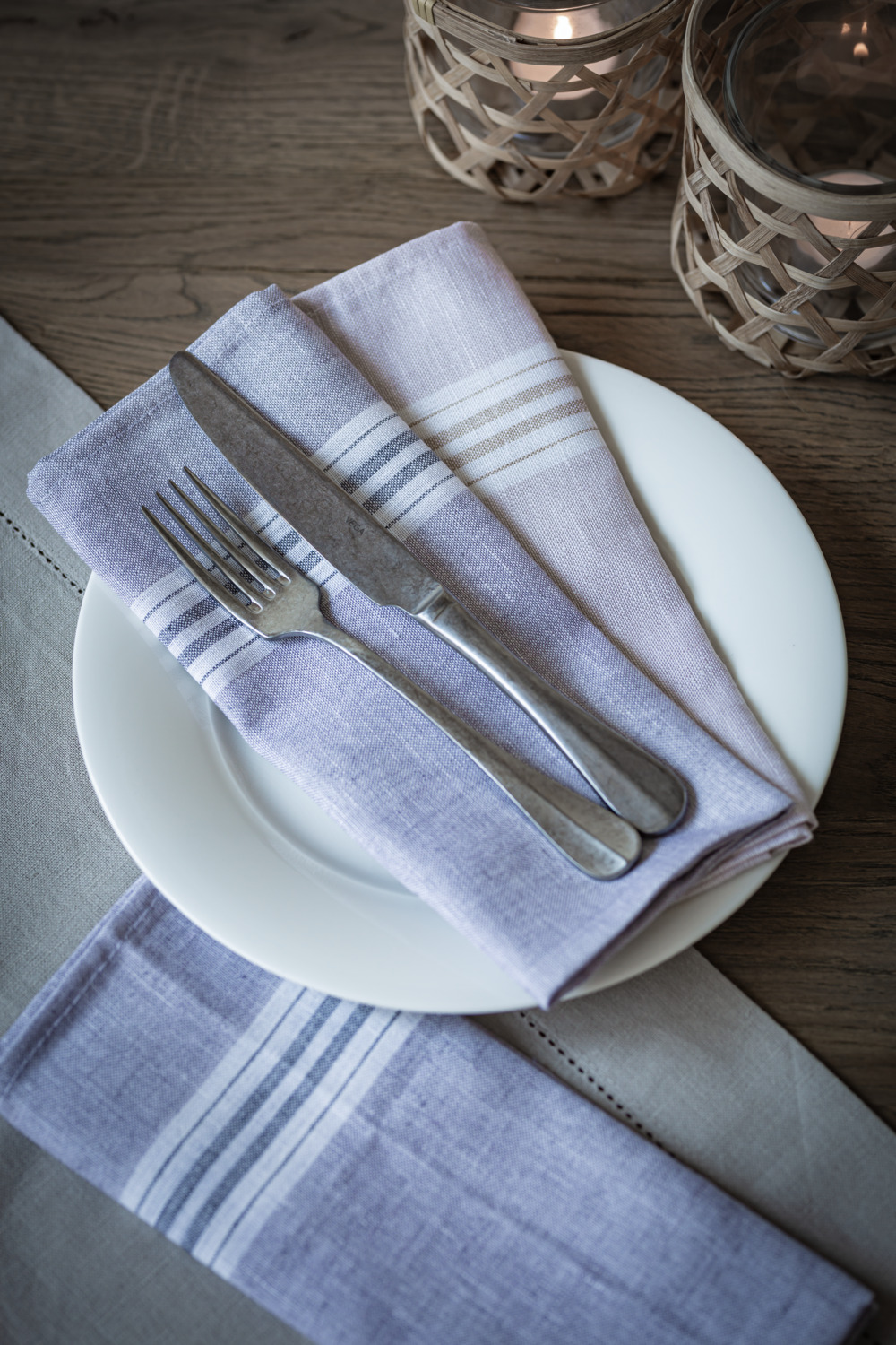 VEGA Memory Table Fork Set of 12, 18/10 Chrome-Nickel Stainless Steel, Patinated Effect Finish, 20.1 cm, Dishwasher Safe, Silver