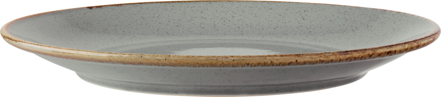 Set de 6 farfurii plate VEGA Sidina, 28 cm Rotunde din Porțelan, Aspect Ceramic Gri, Sigure pentru Mașina de Spălat Vase și Cuptorul cu Microunde