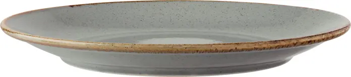 Set de 6 farfurii plate VEGA Sidina, 28 cm Rotunde din Porțelan, Aspect Ceramic Gri, Sigure pentru Mașina de Spălat Vase și Cuptorul cu Microunde