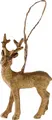 Ornament Cratun Vega Hanger Enise Căprioară, Poliresina Aurie, 5.5 x 1.5 x 9.5 cm, Set de 6 piese, i 30107662