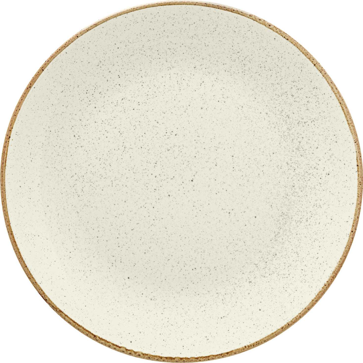 Set de 6 farfurii plate din porțelan VEGA Sidina, Formă Rotundă Coupe, 28 cm, Bej, Rezistente la Mașina de Spălat Vase și Cuptorul cu Microunde
