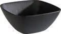 Bol Patrat APS Nero, 3500ml din Melamină Neagră cu Textură Răsturnată, Finisaj Mat Soft, 25x25x11 cm, Compatibil cu Mașina de Spălat Vase