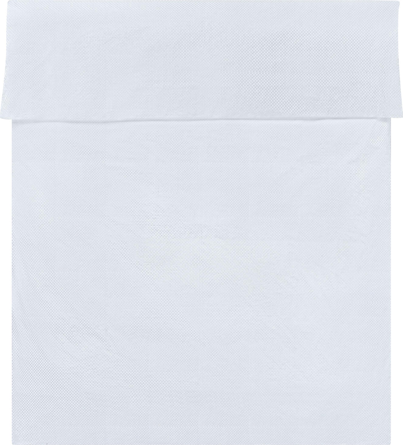 LUSINI Solutions GmbH Padaro Duvet Cover, 100% Cotton Damask, 300 TC, 5mm Check Pattern, 135x200 cm, White, Hotel Fastening, OEKO-TEX Standard 100