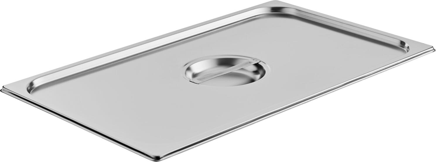 Vega GN 1/1 Premium Lid without Recess, 18/10 Chrome-Nickel Stainless Steel, 530 x 325 mm, Rustproof and Dishwasher Safe, Silver