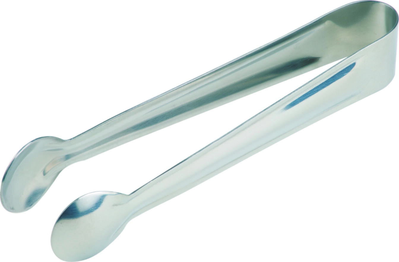 APS Slicing and All-Purpose Tongs 75806, 18/0 Stainless Steel, High-Gloss Polished, Seamless Construction, 16 cm, Silver, for Cold Cuts and Cheese