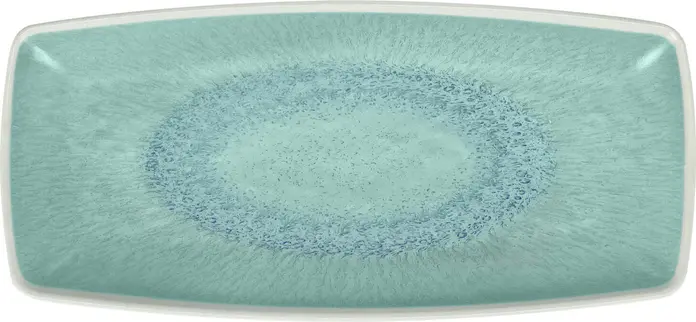 Vega Torto Rectangular Serving Platter Set of 6, Melamine, Turquoise Blue, 24x11x2.5 cm, Shockproof and Dishwasher Safe