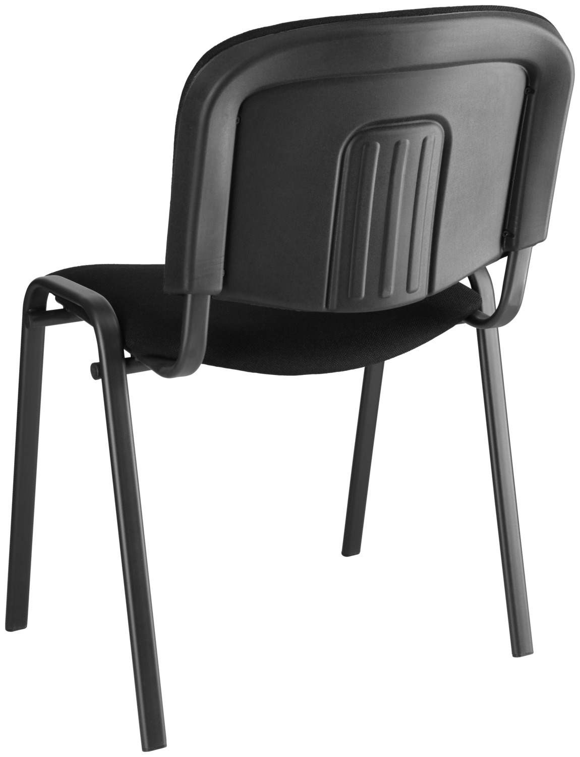 PULSIVA LUSINI Stavio ISO Conference Chair Set of 2, Black, Stackable Polyurethane Foam Seat, Powder-Coated Steel Frame, 54x42x79.5 cm, Max Load 160 kg