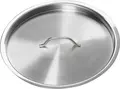 VEGA LUSINI Solutions GmbH Professional Pot Lid, 42 cm, 18/10 Chrome-Nickel Stainless Steel, Round Silver Lid with Ergonomic Handle, Dishwasher Safe