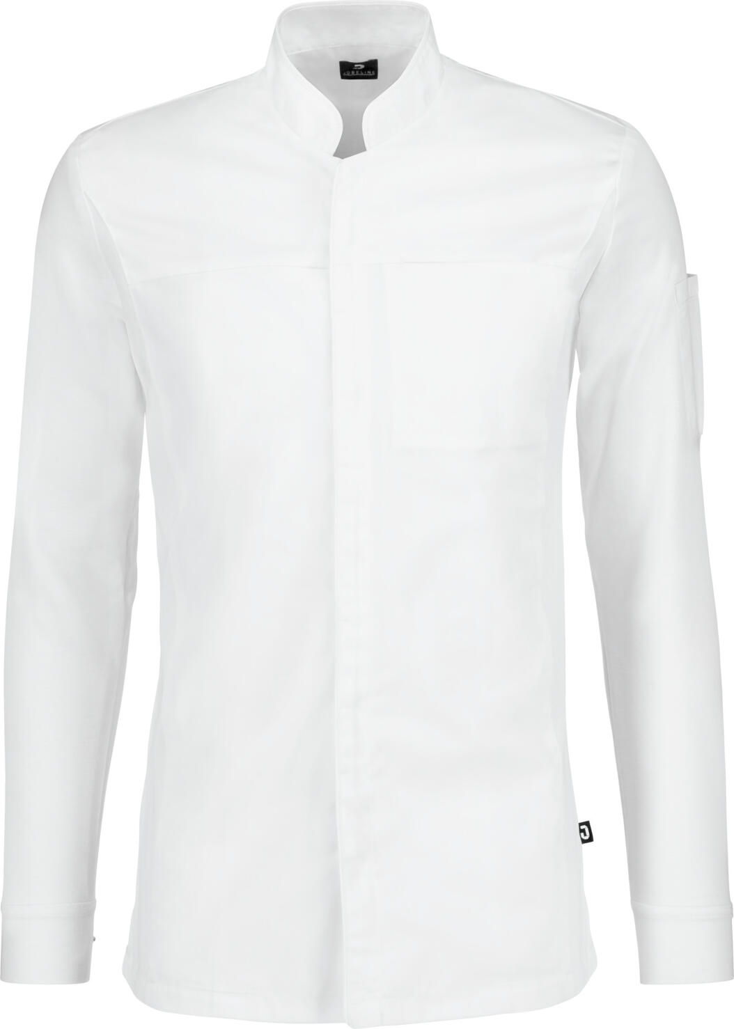 Jobeline Phoenix Men's Chef Jacket, Long-Sleeved, 65% Polyester 35% Cotton, Breathable Lightweight Fabric, Regular Fit, White, Size 46