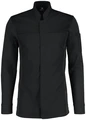 Jacket de Bucatar Jobeline Phoenix pentru Barbati, Maneca Lunga, 65% Poliester 35% Bumbac, Panouri Elastice Pique, Guler Wing, Marime 48, Negru