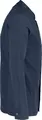 Jobeline Phoenix Men's Long-Sleeved Chef Jacket, 65% Polyester 35% Cotton, Elastic Pique Sleeves, Wing Collar, Navy