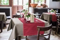 LUSINI Solutions GmbH Yardware Nito Shiny Plaid Table Linen, 100% Polyester, 160 cm Width, Stain-Resistant, Easy-Care Fabric by the Meter