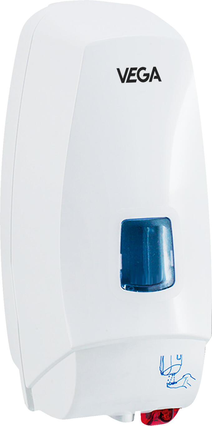 PULSIVA LUSINI Solutions GmbH Soap dispenser Sensor Edis Seifenspender Sensor Edis Soap dispenser Sensor Edis; 1000 ml, 12.5x27.5x13 cm (WxHxD); white Seifenspender Sensor Edis; 1000 ml, 12.5x27.5x13 cm (BxHxT); weiß Sensor soap dispenser made of plastic. For liquid soap. Contactless operation thanks to battery-operated sensor technology. Adjustable time intervals and distance for dispensing portions. Recommended installation height 1.20 m. Indicator light for dispensing and battery power. IP (protection class) 24, supplied without contents. 1000 ml filling capacity. Lockable. Batteries 3 x (1.5V, C LR14 (total 4.5)) not included. Lockable. Incl. fixing material and key. Sensor Seifenspender aus Kunststoff. Für Flüssigseife. Kontaktloses Bedienen durch batteriebetriebene Sensortechnik. Zeitintervalle und Distanz zur Portionsabgabe einstellbar. Empfohlene Installationshöhe 1,20 m. Kontrollleuchte zur Abgabe und der Batterieleistung. IP (Schutzklasse) 24. Lieferung ohne Inhalt. 1000 ml Füllmenge. Abschließbar. Batterien 3 x (1,5V, C LR14 (total 4,5)) nicht im Lieferumfang enthalten. Abschließbar. Inkl. Befestigungsmaterial und Schlüssel.