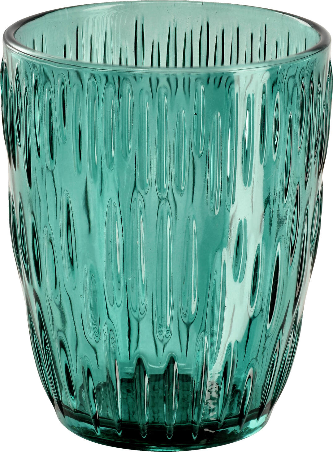 VEGA LUSINI Solutions GmbH Water glass Kalea Wasserglas Kalea Water glass Kalea; 280 ml, 8x9.8 cm (ØxH); green; 6 piece / pack Wasserglas Kalea; 280 ml, 8x9.8 cm (ØxH); grün; 6 Stück / Pack Colored drinking glasses with ripple design. Absolutely colorfast. Dishwasher safe. Farbige Trinkgläser mit Riffel-Design. Absolut farbbeständig. Spülmaschinenfest.