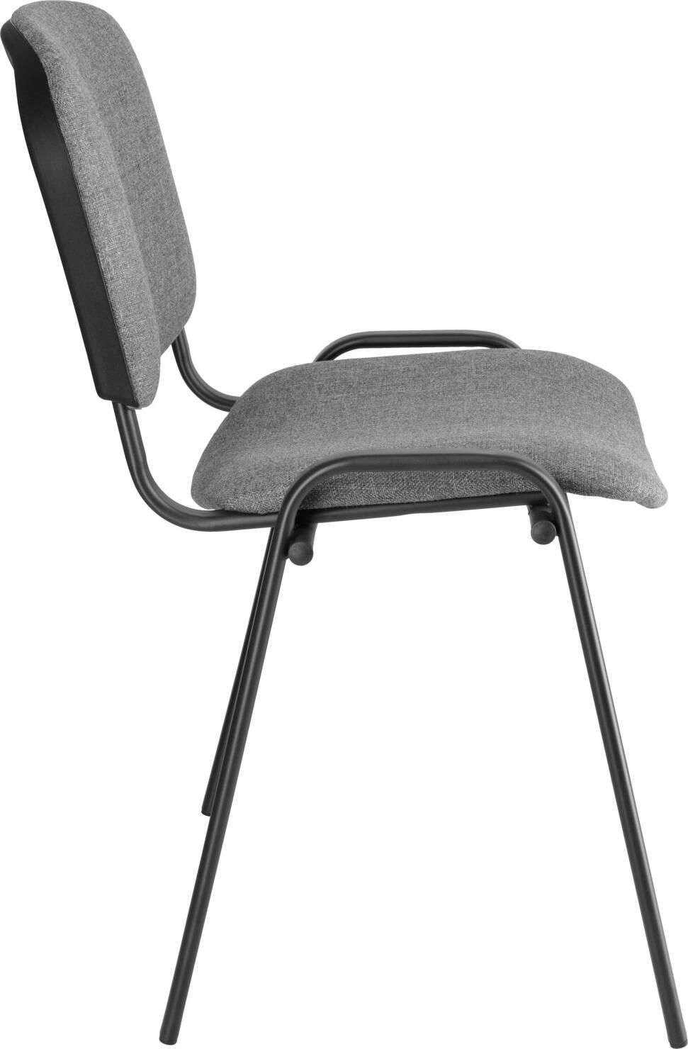PULSIVA LUSINI Stavio ISO Conference Chair Set of 2, Grey, Stackable Polyurethane Foam Seat, Powder-Coated Steel Frame, 54x42x79.5 cm, Max Load 160 kg