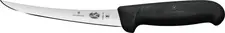 Victorinox Victorinox AG Boning knife Fibrox curved blade Ausbeinmesser Fibrox gerade, Klinge gebogen Boning knife Fibrox curved blade; Blade length 15 cm, 28.4 cm (L); silver/black Ausbeinmesser Fibrox gerade, Klinge gebogen; Klingenlänge 15 cm, 28.4 cm (L); silber/schwarz From professionals for professionals Non-slip handles guarantee safe working Particularly high edge retention for a long service life Outstanding sharpness and maximum stability The Fibrox collection was developed for professional chefs, but is also popular with amateur chefs due to its optimum performance and precise cuts. The non-slip, ergonomic handles sit comfortably in the hand and are easy on the wrist. This makes cooking and cutting fun! Extra-sharp stainless steel blades glide through even the thickest cuts of meat and sophisticated special knives handle a variety of kitchen tasks - from filleting fish to glazing cakes. Material handle: Thermoplastic elastomers (TPE) combine the easy processing of thermoplastics with the advantages of elastomers. They are extremely flexible even at high temperatures, very robust and have high impact and notch resistance even at low temperatures. TPE materials can withstand temperatures of up to 110°C. Von Profis für Profis Rutschfeste Griffe garantieren sicheres Arbeiten Besonders hohe Schnitthaltigkeit für eine lange Lebensdauer Hervorragende Schärfe und maximale Stabilität Die Fibrox Kollektion wurde für Profiköche entwickelt, ist aber auch bei Hobbyköchen aufgrund ihrer optimalen Performance und präzisen Schnitte beliebt. Die rutschfesten, ergonomischen Griffe liegen gut in der Hand und schonen das Handgelenk. So machen Kochen und Schneiden Spaß! Extra scharfe Klingen aus rostfreiem Stahl gleiten selbst durch die dicksten Fleischstücke und ausgereifte Spezialmesser erledigen verschiedene Küchenaufgaben – vom Filetieren von Fisch bis zum Glasieren von Torten. Material Griff: Thermoplastische Elastomere (TPE) kombinieren die einfache Verarbeitung von Thermokunststoffen mit den Vorteilen von Elastomeren. Sie sind auch bei hohen Temperaturen extrem flexibel, sehr robust und besitzen sogar bei niedrigen Temperaturen eine hohe Schlag- und Kerbschlagfestigkeit. TPE-Materialien halten Temperaturen von bis zu 110 °C stand.