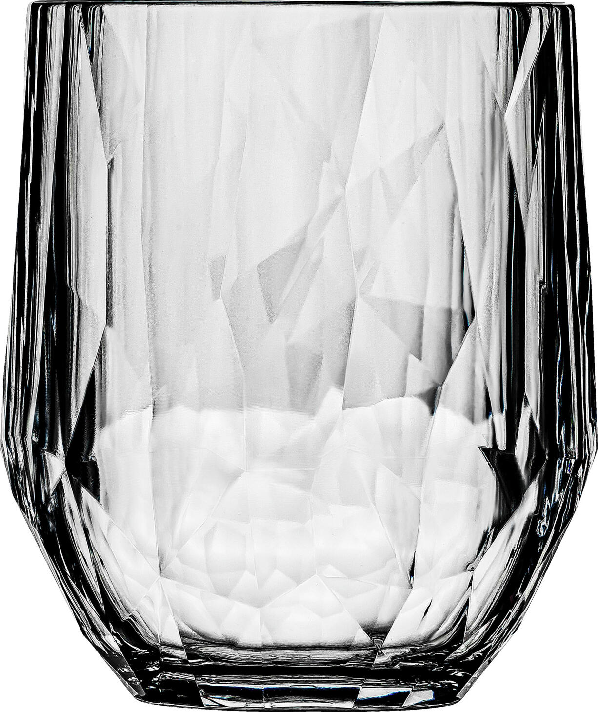 koziol koziol »ideas for friends GmbH Wine glass Superglas No. 24 stemless Weinglas Superglas No. 24 Stiellos Wine glass Superglas No. 24 stemless; 485 ml, 9.65x11.1 cm (ØxH); transparent; 2 piece / pack Weinglas Superglas No. 24 Stiellos; 485 ml, 9.65x11.1 cm (ØxH); transparent; 2 Stück / Pack The super glass is made of unbreakable high-tech plastic material with an attractive faceted design. Meets the legal requirements for all areas where glass is prohibited. Insulates four times better than conventional glass. Impact-resistant, recyclable, microwaveable, suitable for dishwasher up to max. 70°C, rinse new glasses above 80°C for the first time, pH-neutral detergent and special rinse aid recommended for plastic glasses. Finishing from 250 pieces with your desired logo as an imprint is also possible. Das Superglas besteht aus unzerbrechlichem Hightech-Kunststoffmaterial in attraktiven Facettendesign. Erfüllt die gesetztlichen Vorgaben für alle Bereiche mit Glasverbot. Isoliert viermal besser als herkömmliches Glas. Stoßfest, recyclebar, mikrowellengeeignet, spülmaschinengeeignet bis max. 70 °C, neue Gläser erstmals über 80 °C spülen, pH-neutrale Reinigungsmittel und speziellen Klarspüler für Kunststoffgläser empfohlen. Eine Veredelung ab 250 Stück mit Ihrem Wunsch-Logo als Aufdruck ist ebenfalls möglich.