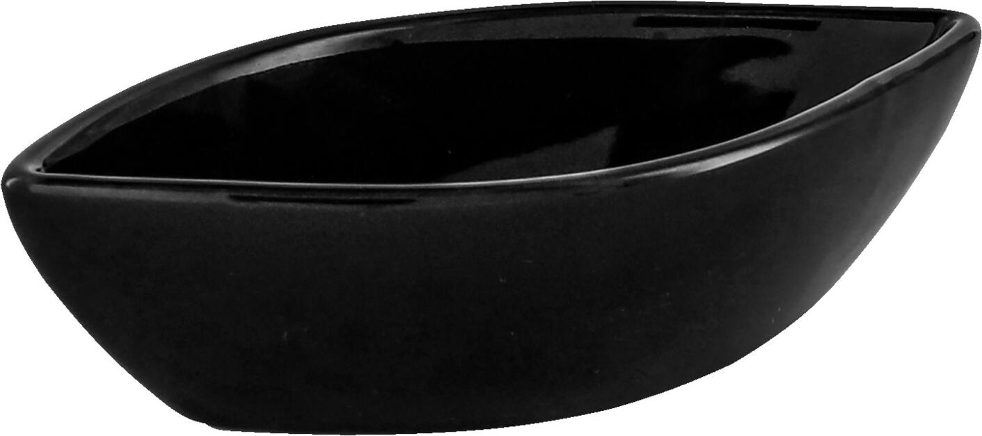Set de 12 piese Boluri Mini Bowl Boot VEGA din Porțelan Negru, Formă de Bărcă pentru Finger Food și Dipuri, 40ml, Rezistente la Cuptor și Microunde