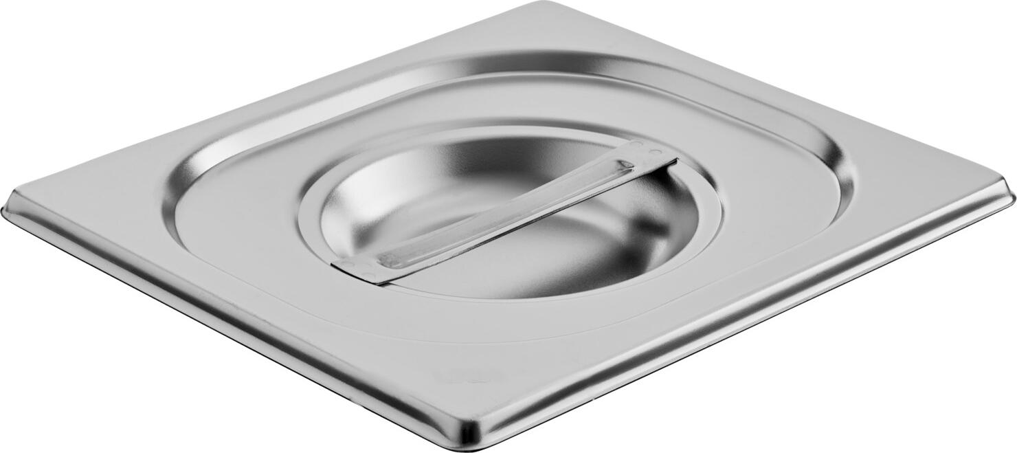 VEGA LUSINI Solutions GmbH GN 1/9 Gastronorm Lid, 17.6 x 10.8 cm, Stainless steel, Silver, Food-Safe, Dishwasher Safe, Rectangular