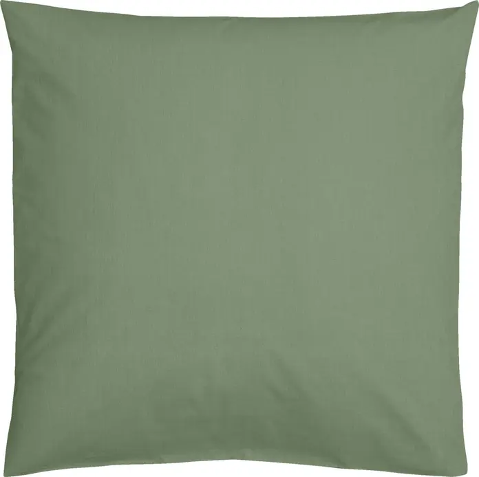 LUSINI Solutions GmbH Siena Pillow Cover 40x40 cm, Khaki Percale Blended Fabric, Hotel Closure, OEKO-TEX Standard 100, Easy Iron