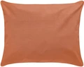 Husa Perna LUSINI Solutions GmbH Siena 40x80 cm, Percale din Bumbac si Poliester, Teracota, Închidere Hotel, OEKO-TEX Standard 100