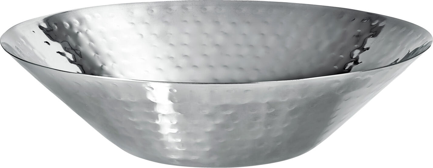 Bol pentru fructe si paine Vega Marty, otel inoxidabil 14/4 cu finisaj martori, argintiu, 20x5.5 cm, rezistent la masina de spalat vase, stivuibil