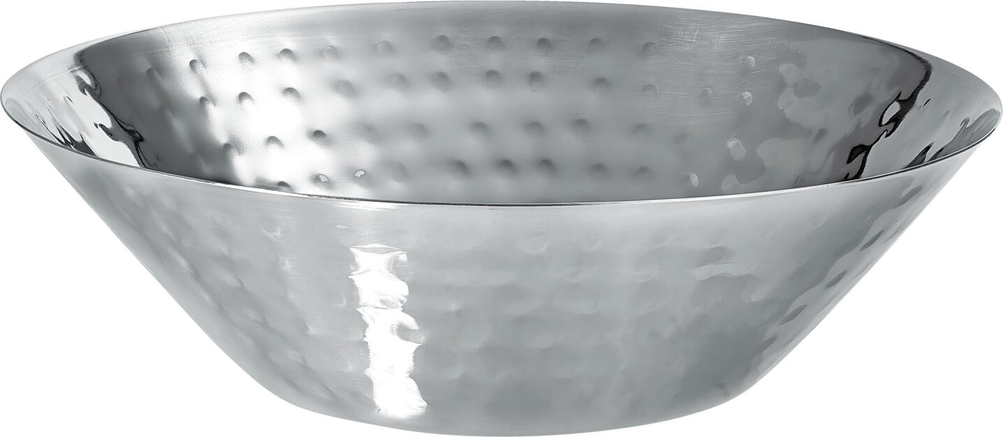 Bol pentru fructe si paine Vega Marty, otel inoxidabil 14/4 nichel-crom cu finisaj martori, argintiu, diametru 16 cm, inaltime 5 cm, lavabil in masina