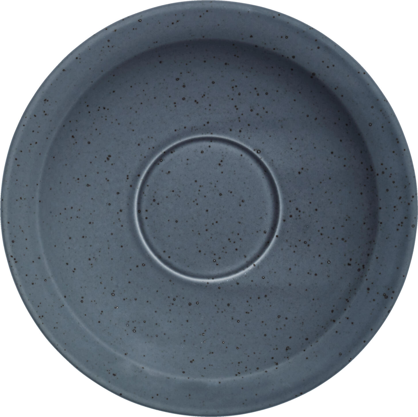 VEGA Alessia Grey Coloured Porcelain Soup and Combi Saucers, Irregular Speckles Design, 15.5 cm Diameter, Dishwasher and Microwave Safe, Set of 6