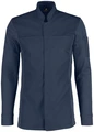 Jobeline Phoenix Men's Long-Sleeved Chef Jacket, 65% Polyester 35% Cotton, Elastic Pique Sleeves and Side Panels, Wing Collar, Size 60, Navy
