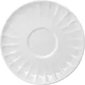 Farfurii LUSINI Bel Colore Combi din Porțelan, Culoare Albă, cu Design Relievat Canelat, Diametru 14 cm, Compatibile cu Cuptorul cu Microunde și Mașina de Spălat Vase, Set de 6 piese