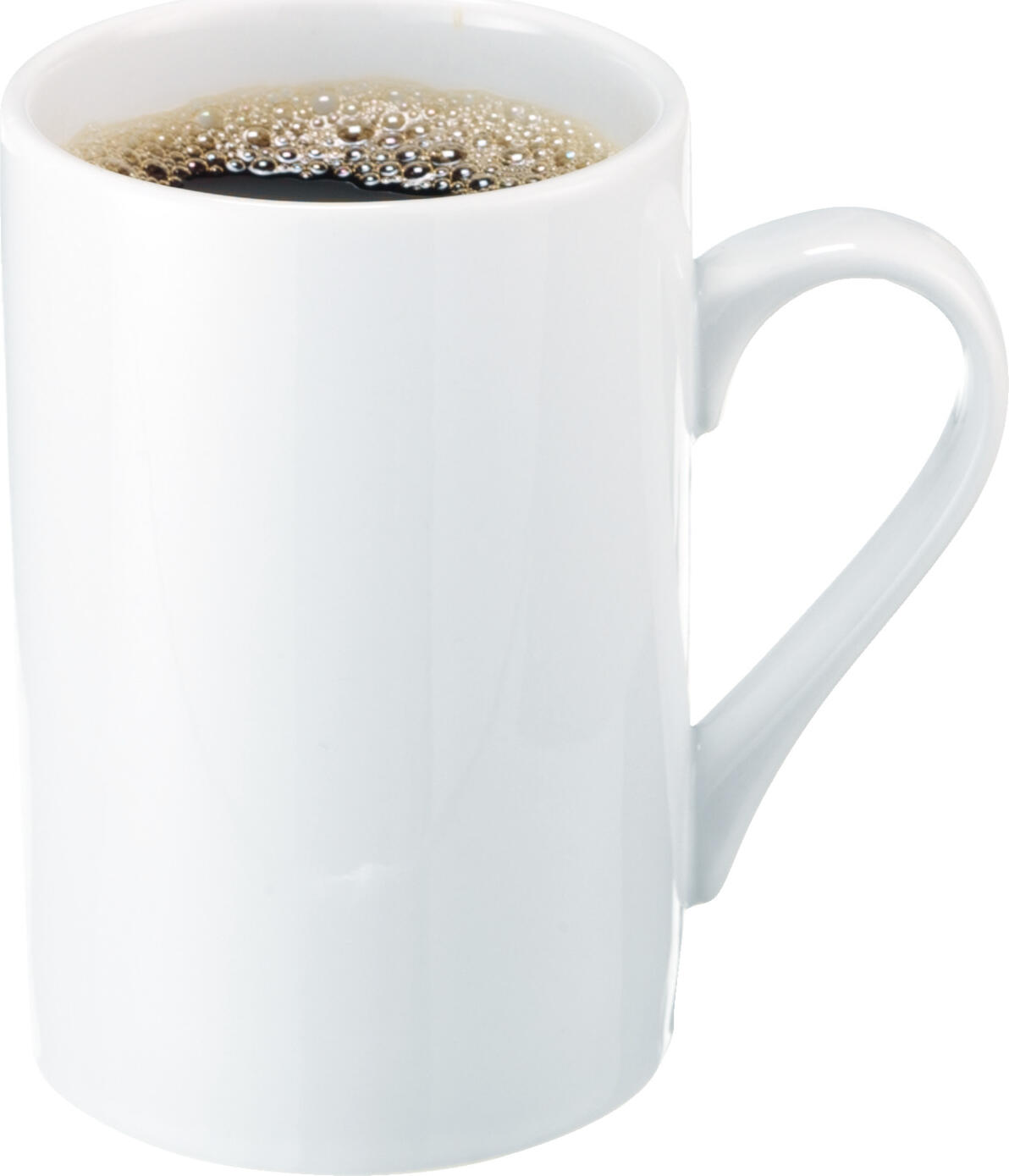 LUSINI Sila Coffee Mug Set of 12, 300 ml Hotel Porcelain, White Round Mugs with Handle, Dishwasher and Microwave Safe, Stackable