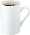LUSINI Sila Coffee Mug Set of 12, 300 ml Hotel Porcelain, White Round Mugs with Handle, Dishwasher and Microwave Safe, Stackable