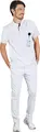 Pantaloni Barbati Jobeline Pesaro, Amestec Lyocell Tencel si Poliester, Material Elastic Respirabil, Talie Elastica cu Scurt, Croiala Regular, Alb