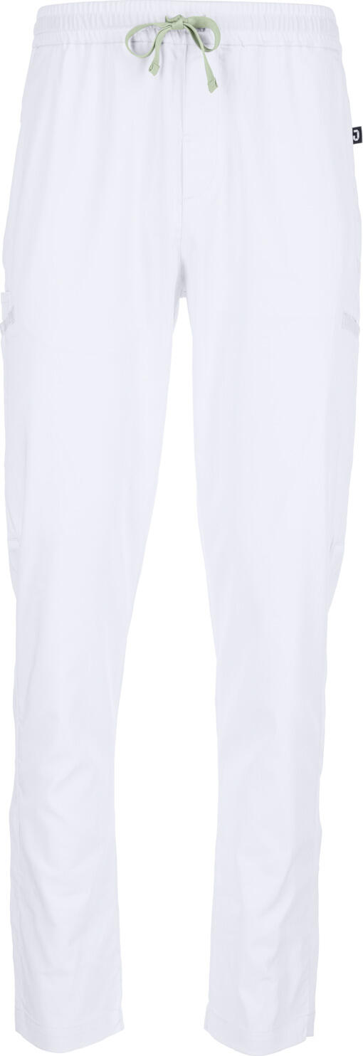 Pantaloni Barbati Jobeline Pesaro, Amestec Lyocell Tencel si Poliester, Material Elastic Respirabil, Talie Elastica cu Scurt, Croiala Regular, Alb