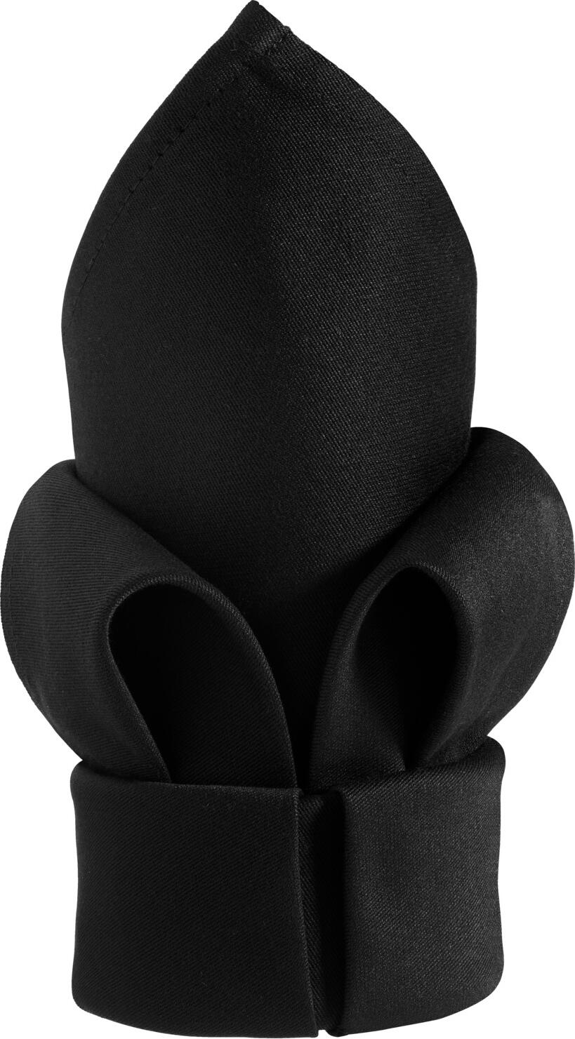 LUSINI Vivienne Textile Napkins, Set of 6, 50x50 cm, Black, 50% Cotton 50% Polyester, Satin Weave, OEKO-TEX Standard 100, Easy-Care