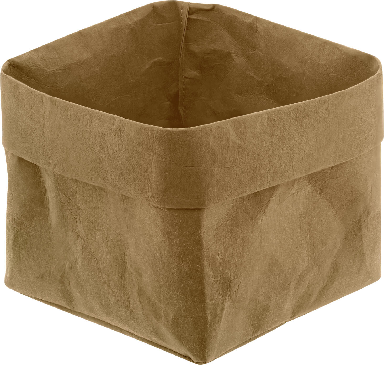 VEGA Adrian square Bread Bag, Washpaper Material, Brown, 16x16x14 cm, Sustainable, Waterproof, Food-safe, Washable and Stain-resistant