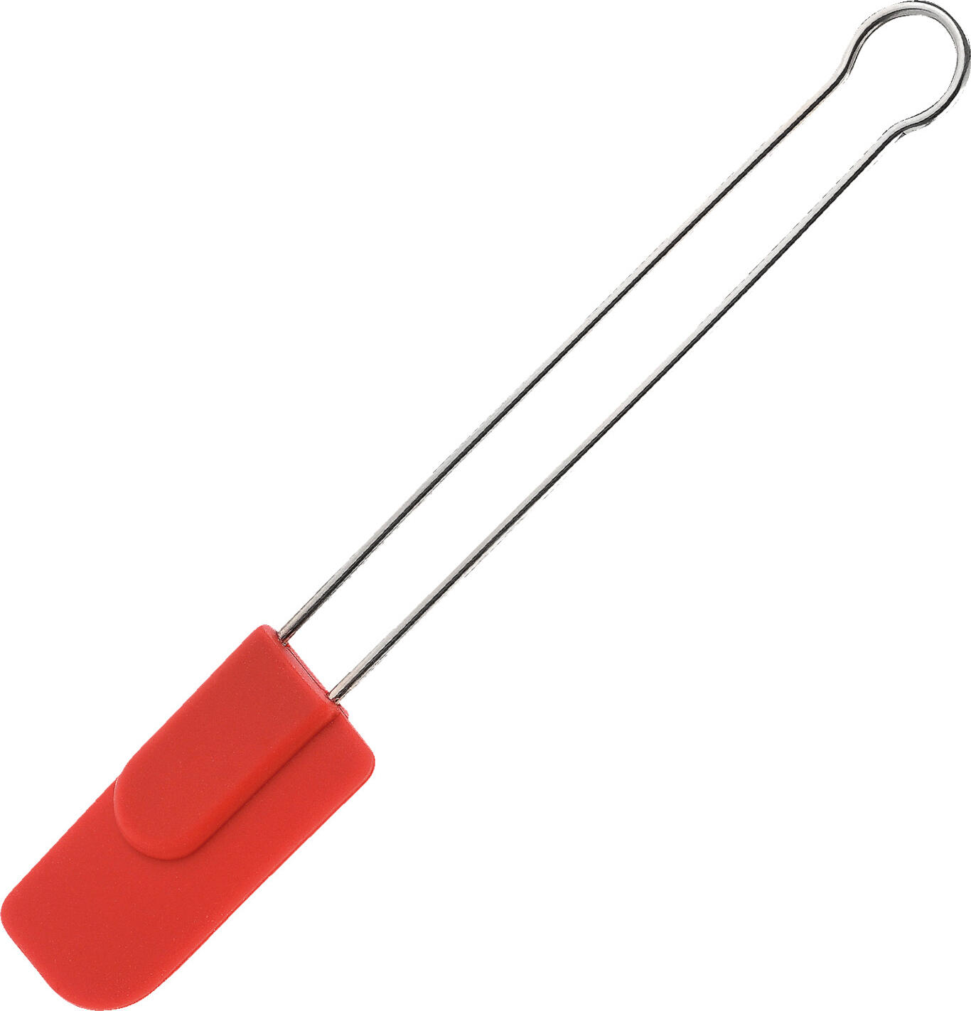 Westmark Silicone Cooking and Dough Scraper, 22.5 cm, Stainless Steel Handle, Red, Dishwasher Safe, for Coated Baking Moulds