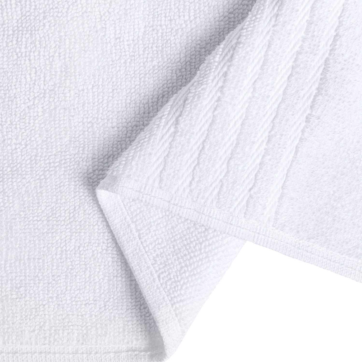 LUSINI Solutions GmbH Classico Bath Mat Set of 10, 100% Cotton Terry, 50x70 cm, White, 700 g/m², OEKO-TEX Standard 100, Absorbent and Durable