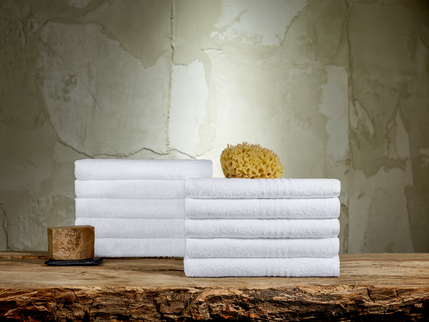 LUSINI Solutions GmbH Classico Bath Mat Set of 10, 100% Cotton Terry, 50x70 cm, White, 700 g/m², OEKO-TEX Standard 100, Absorbent and Durable