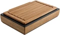 VEGA Bread Chopping Board GN 1/1, Real Oak Wood Cutting Board with Crumb Collection Grooves, 53 x 34 x 2.5 cm, Brown