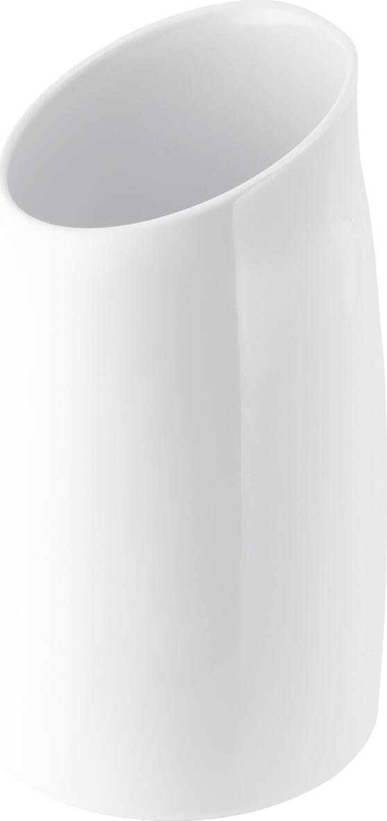 APS Casual Dressing Pot, 1000 ml Melamine Sauce Container, White, Stackable with Non-slip Feet, Dishwasher Safe, 12 x 21.5 cm